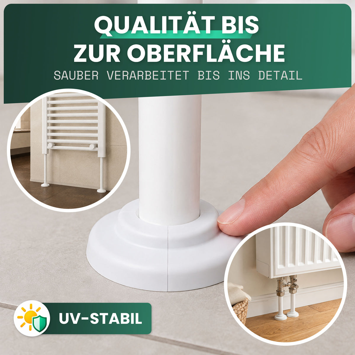 Einzelrosette FX Set mit Rohrverkleidung