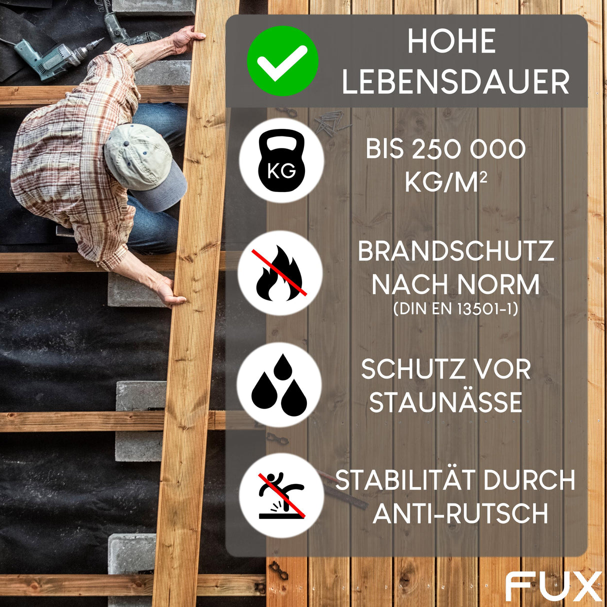 Terrassenpad 90x90mm