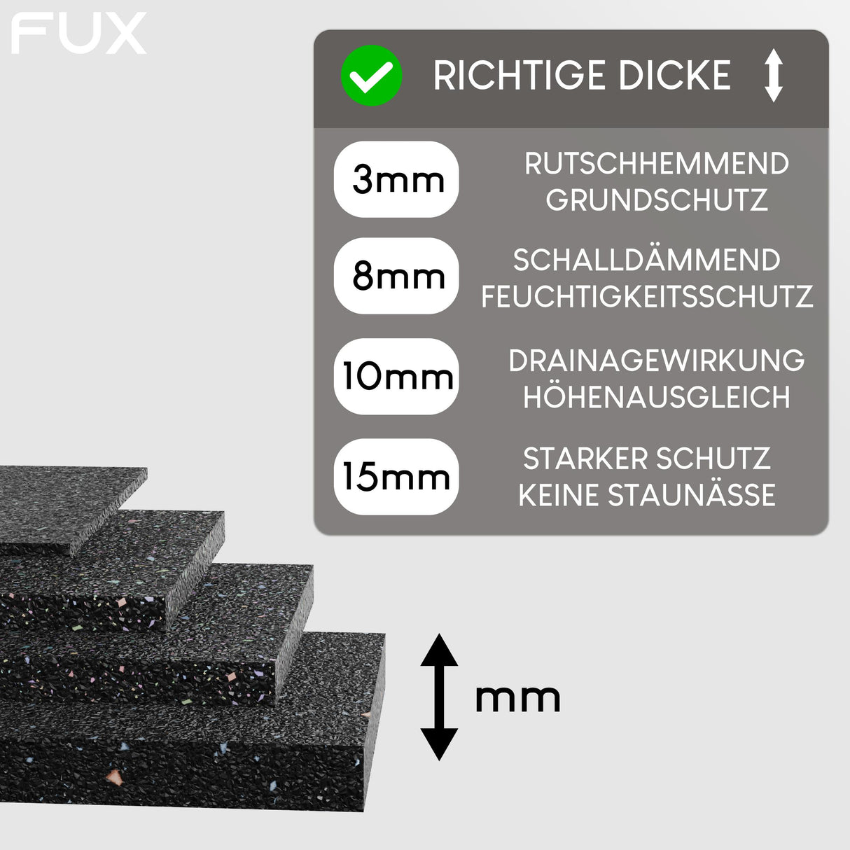 Terrassenpad 90x90mm
