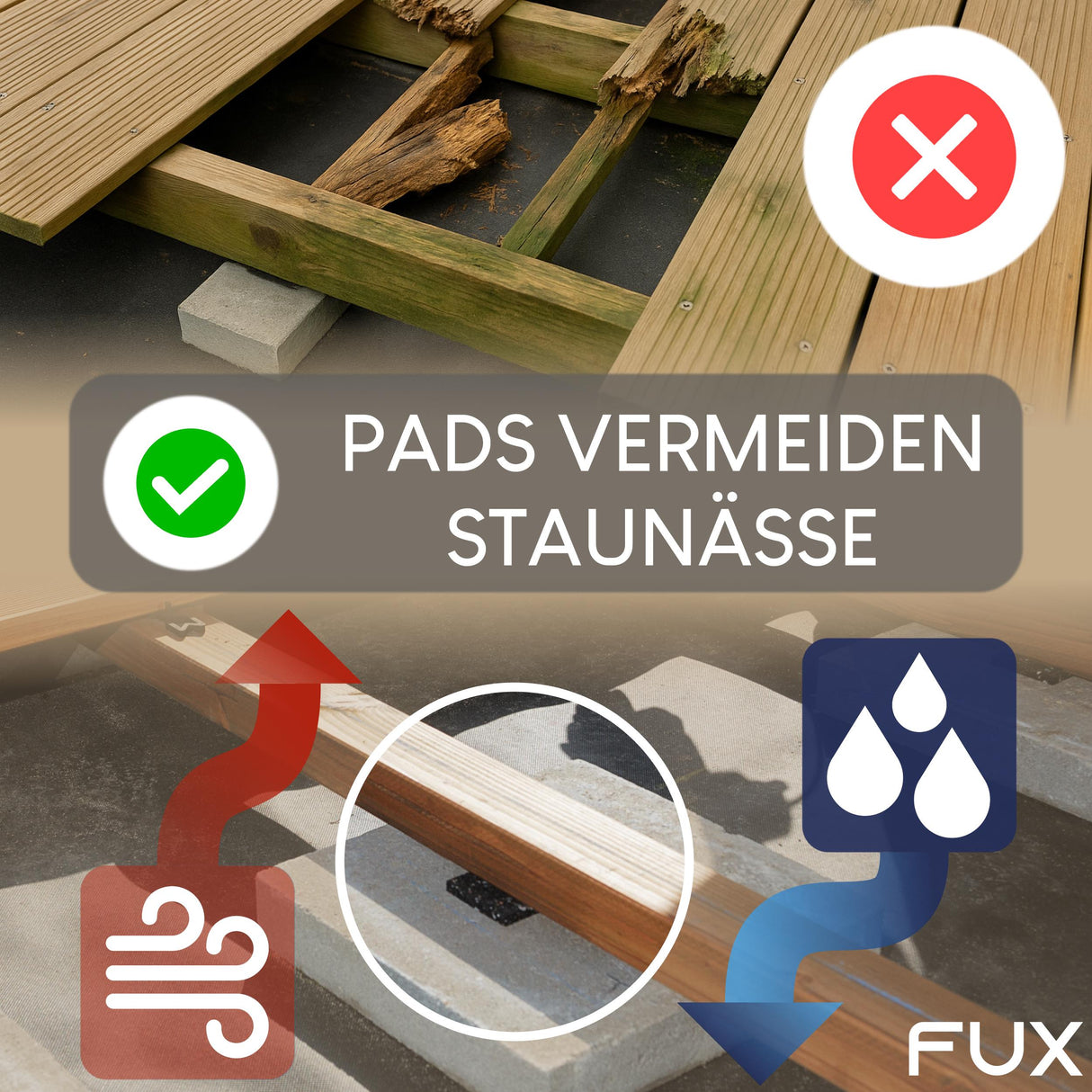 Terrassenpad 90x90mm