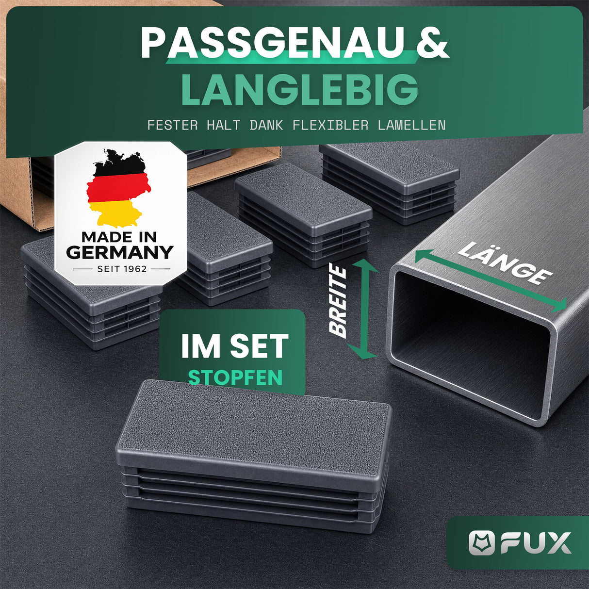 Rohrstopfen Grau TR