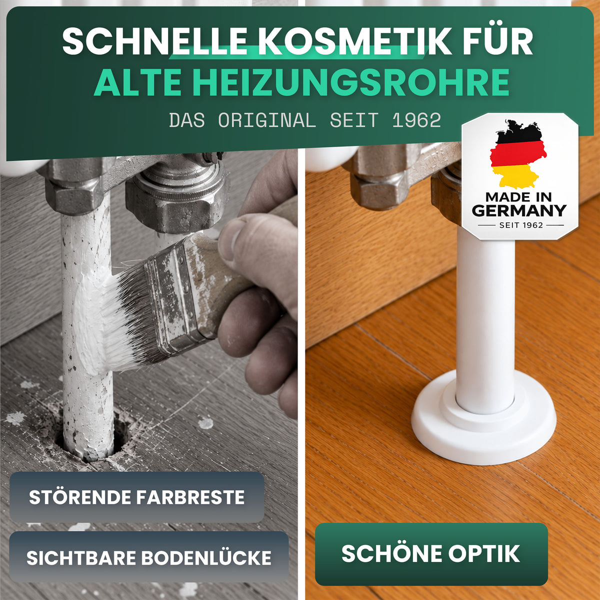 Einzelrosette FX Set mit Rohrverkleidung