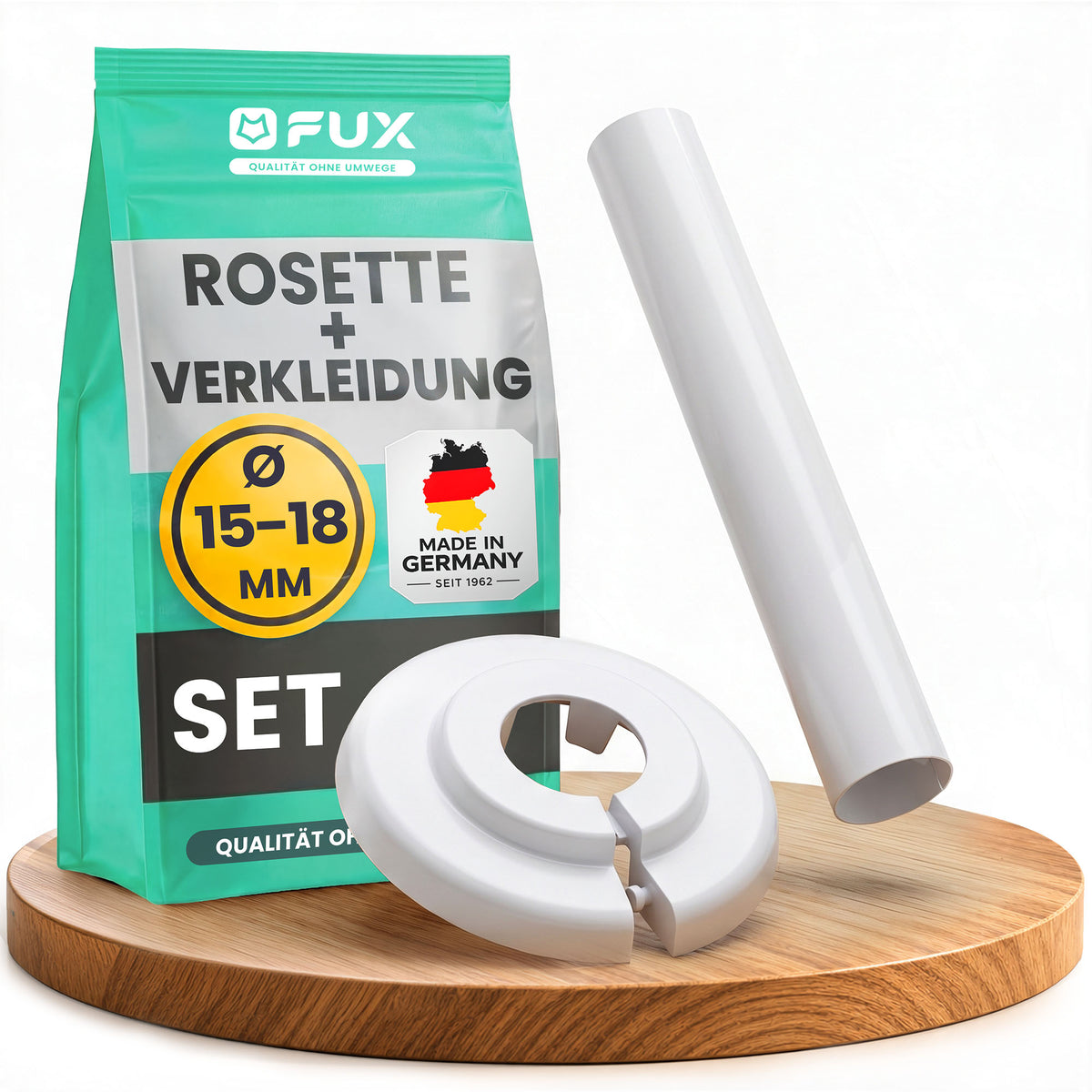 Einzelrosette FX Set mit Rohrverkleidung