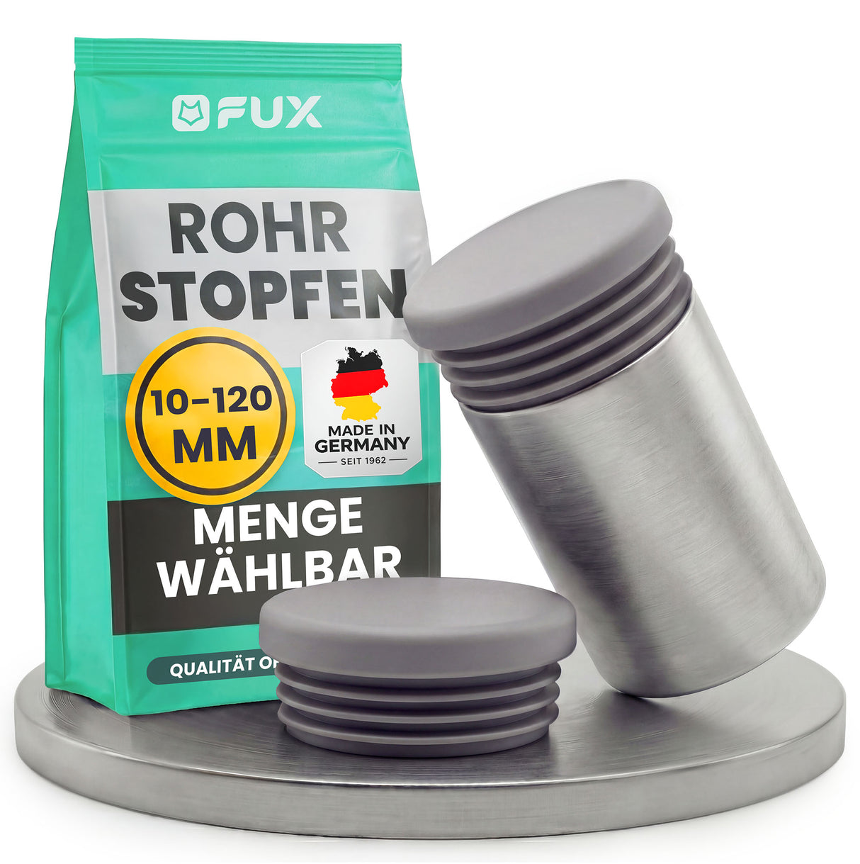 Rohrstopfen Grau GL