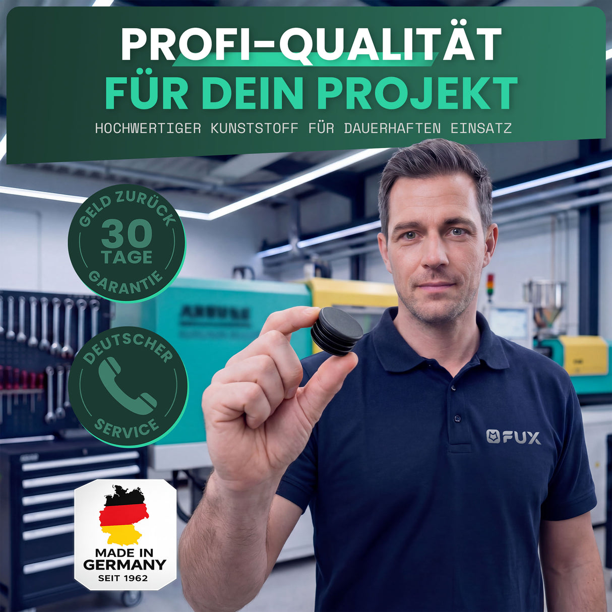 Rohrstopfen Schwarz GL