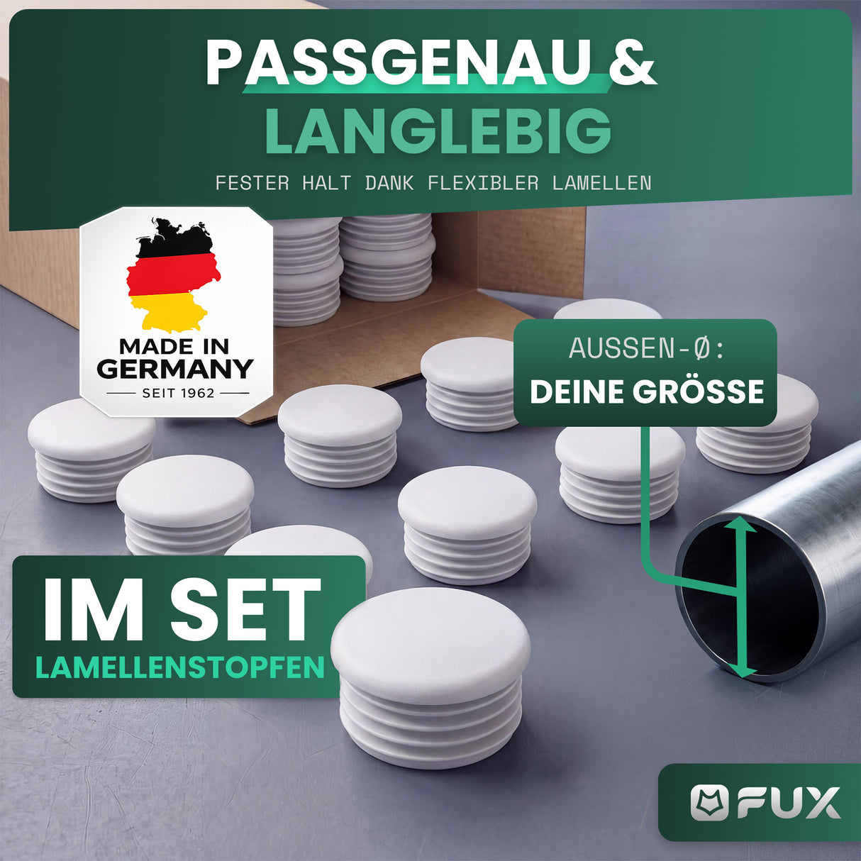 Rohrstopfen Weiß GL