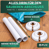 Einzelrosette FX Set mit Rohrverkleidung