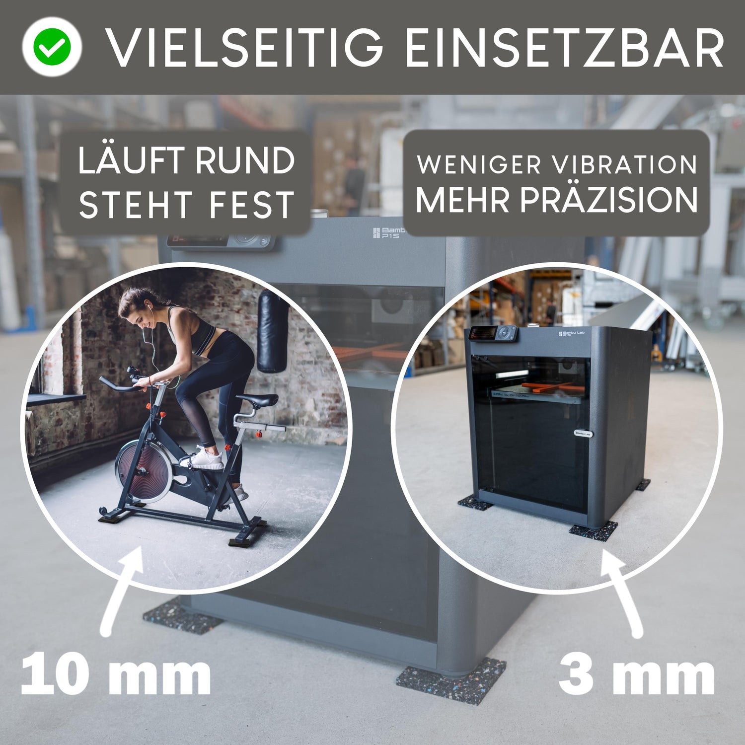 Schwingungsdmpfer fr Waschmaschinen | Anti-Rutsch Unterlage FUX Schwingungsdmpfer fr Waschmaschinen | Anti-Rutsch Unterlage FUX